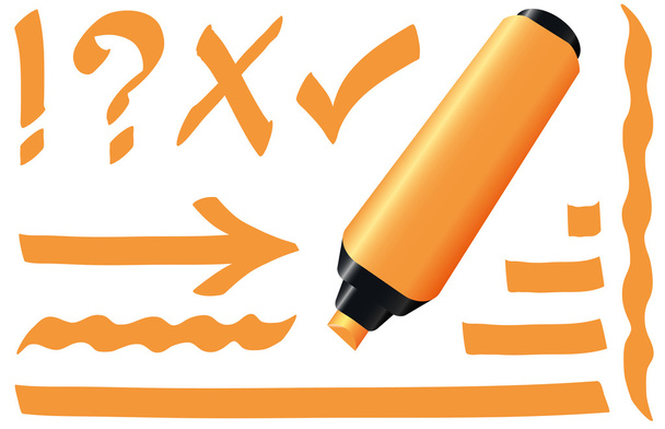 Оранжевый маркер
 - Вектор,изображение