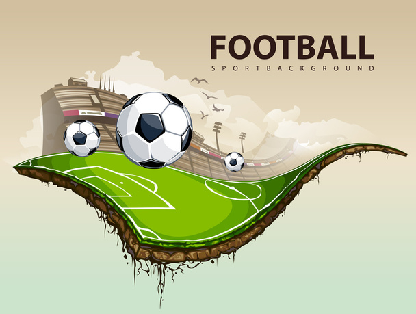 Illustration vectorielle du terrain de football surréaliste
 - Vecteur, image