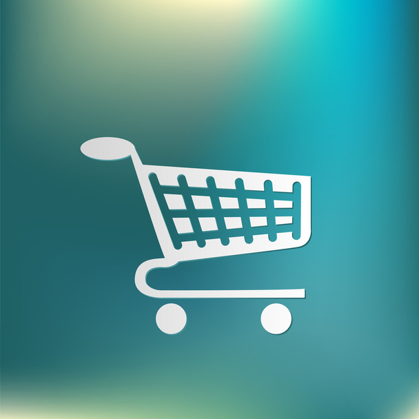 Shopping cart icon - Vector, imagen