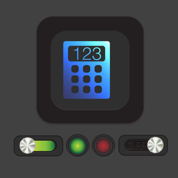 Calculator, office sign - Vector, Image