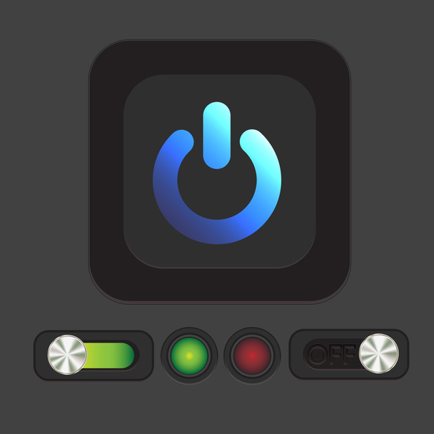Power sign icon - Vector, afbeelding