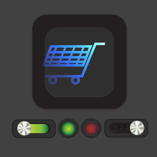 Shopping cart icon - Vektör, Görsel
