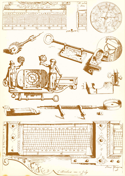 Středověké technologie a průmysl - vektor pack - Vektor, obrázek