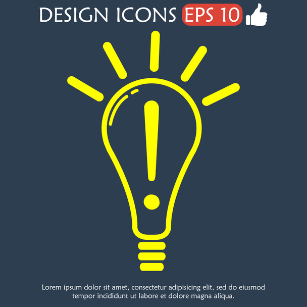 Creative Idea in Bulb Shape as Inspiration Concept Icon.  - Vector, Image