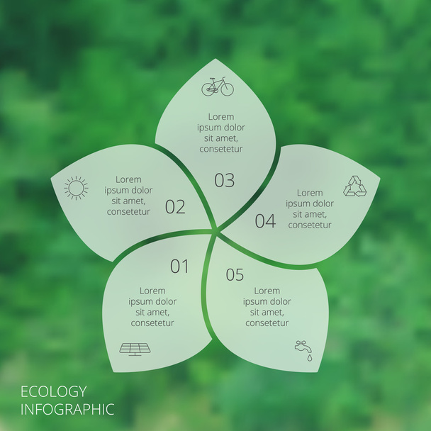 Vector circle eco infographic. - Vector, Imagen