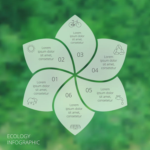 Vector circle eco infographic. - Vector, Imagen