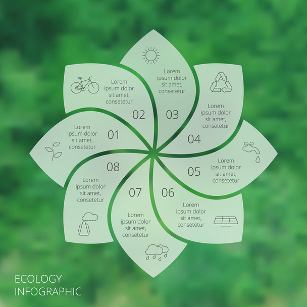 Vector circle eco infographic. - Vektor, Bild