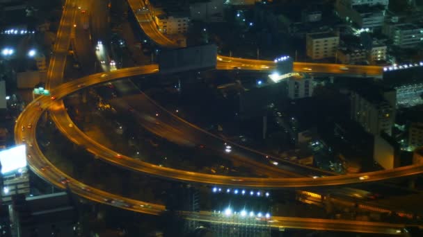 Noční světla na dálnici v Bangkoku - Záběry, video
