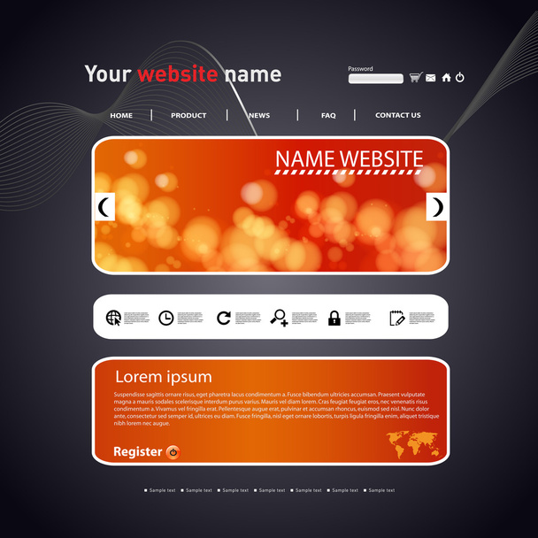 Website modern template - Wektor, obraz