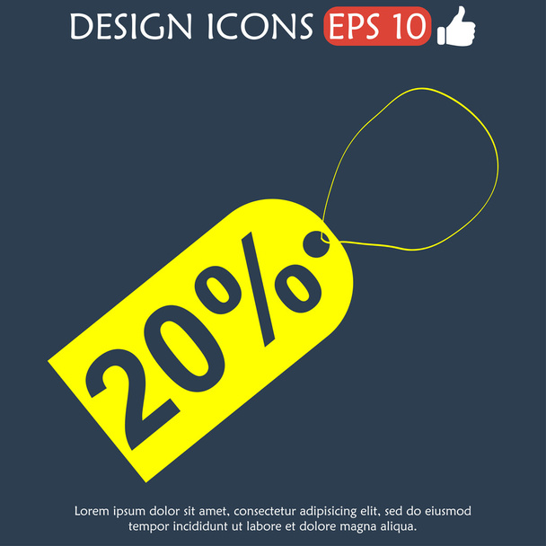 icône tag, illustration vectorielle. style design plat - Vecteur, image
