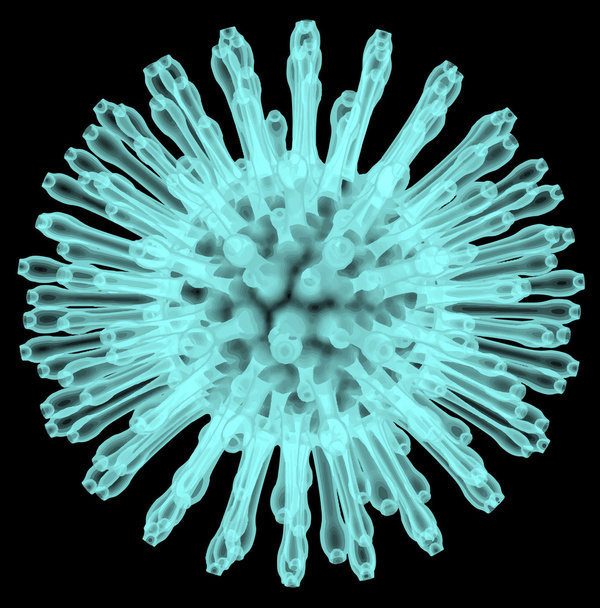 Blue virus cells or bacteria vector illustration - Vector, Image