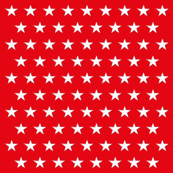 赤の背景に白の bruhsed 星 - ベクター画像