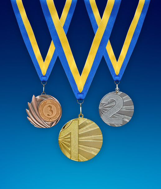 Χρυσά, ασημένια και χάλκινα μετάλλια - Φωτογραφία, εικόνα