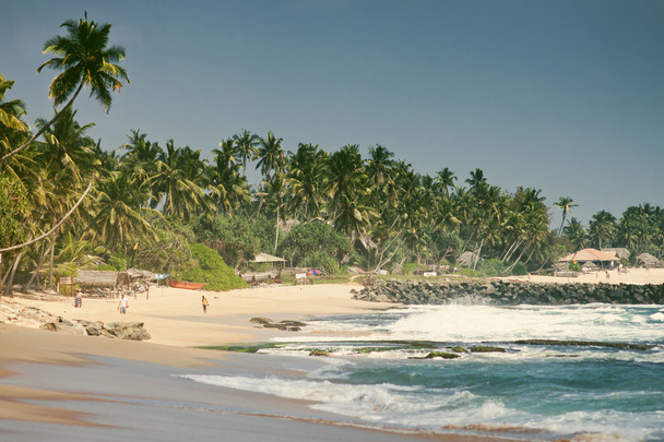 Summertime at Tropical Beach - retro style background - Zdjęcie, obraz