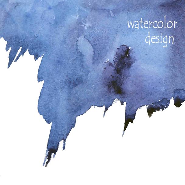 抽象的な青い水彩画の背景 - ベクター画像