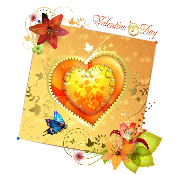 Cartão de Dia dos Namorados - Vetor, Imagem
