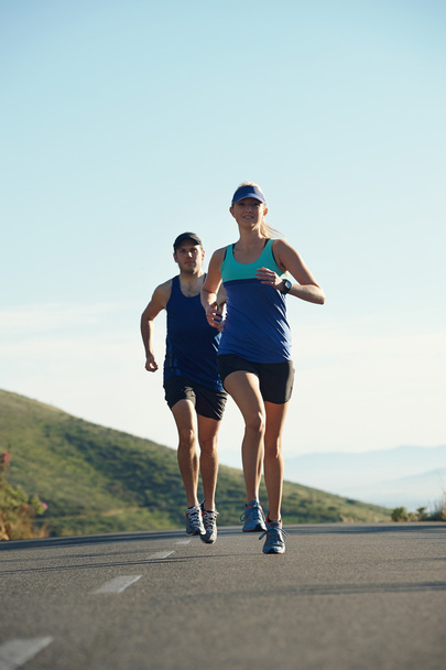 couple training for marathon - Photo, Image
