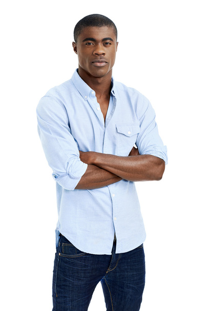 african black man with arms crossed - Fotó, kép