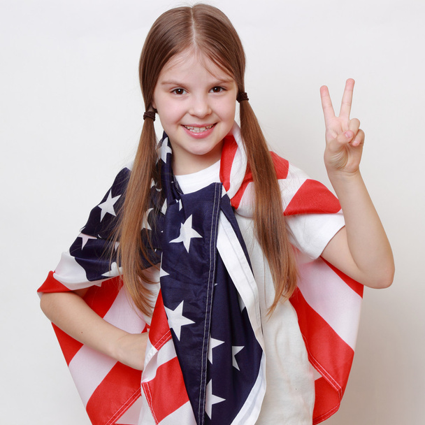 Patriotic kid - Zdjęcie, obraz