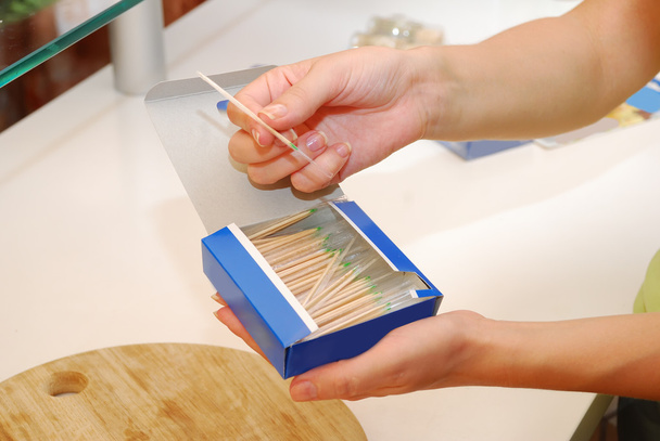 toothpicks in box - Photo, Image