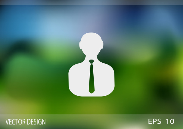 Businessman silhouette web icon - Vektor, Bild