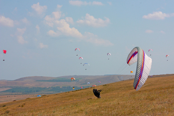 Hang gliding in Crimea - Foto, Imagen