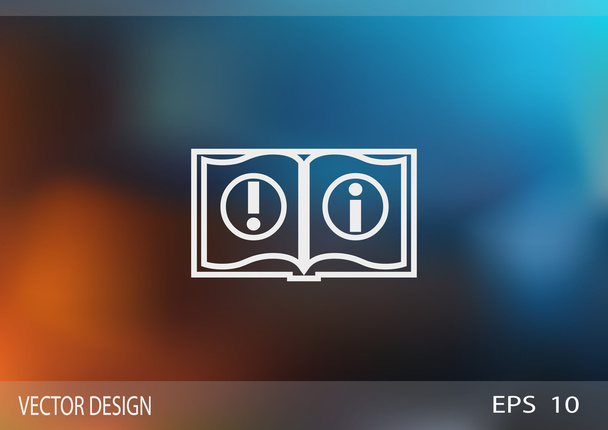 Open book icon, instruction concept - Вектор, зображення