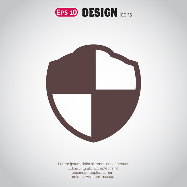 shield sign of protection, web icon - Vector, Imagen