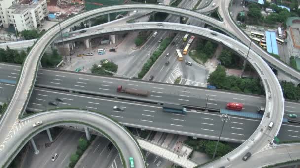 Verkehr auf Kreuzung in Guangzhou - Filmmaterial, Video