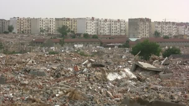 Ein abgerissenes Viertel im Überblick - Filmmaterial, Video