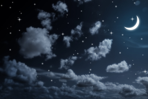 nocne niebo z gwiazdami - Zdjęcie, obraz
