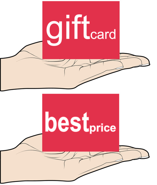 hand offer a card - Vector, imagen