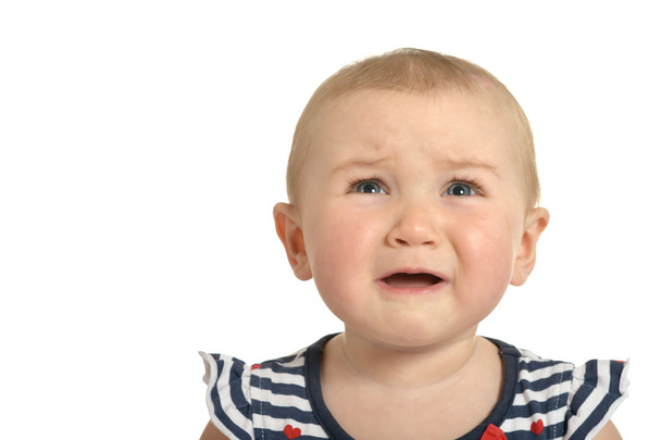 Beautiful cute crying  baby - Foto, imagen