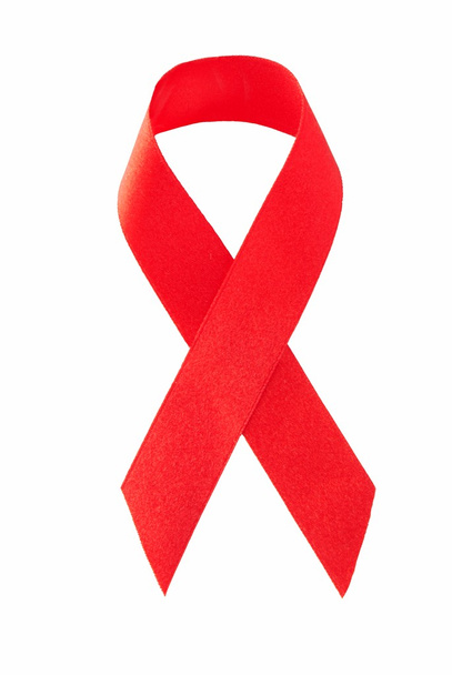 Red ribbon as symbol - Fotoğraf, Görsel