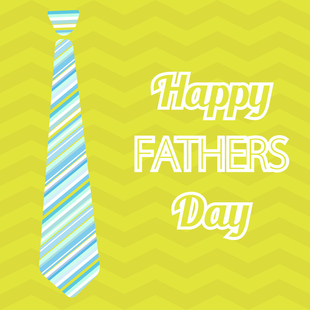 Happy Father's Day. Vector card with wine glasses on seamless chevron pattern. - Vetor, Imagem