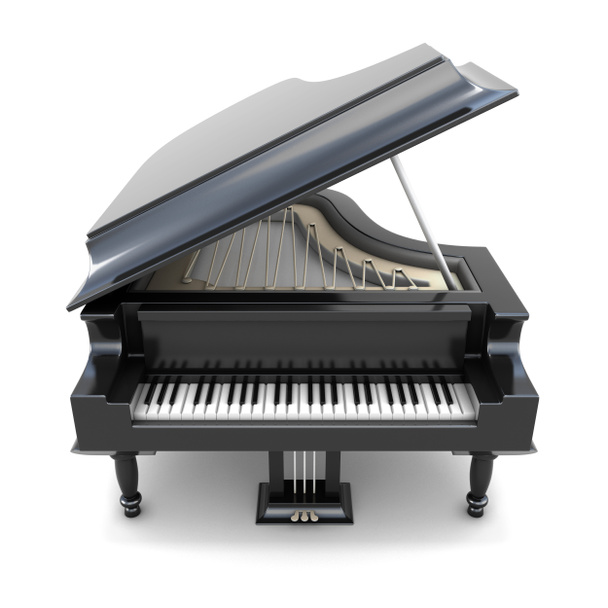 Piano à queue noir 3d
 - Photo, image