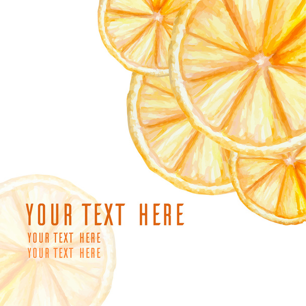 Cover with watercolor oranges - Вектор,изображение