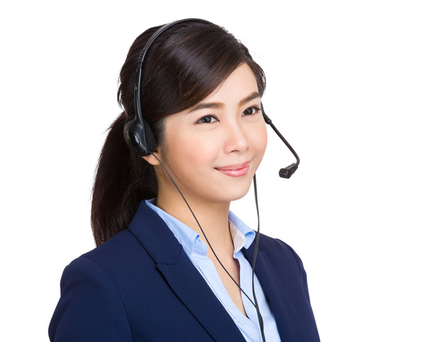azjatyckich kobiet klienta usług operatora - Zdjęcie, obraz
