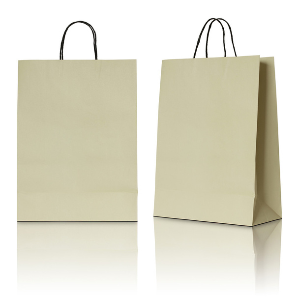 brown paper bag on white background - Photo, Image