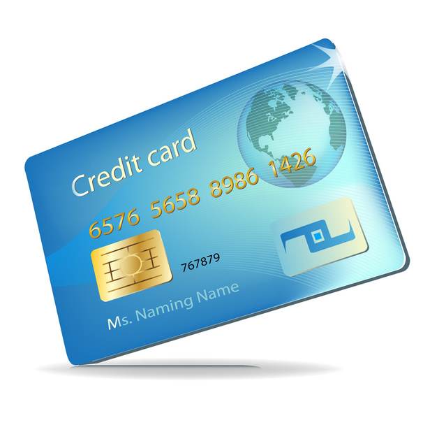 jedna kreditní karta obrázek - Vektor, obrázek