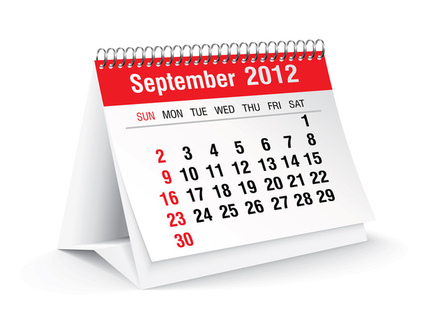 Calendrier de bureau septembre 2012
 - Vecteur, image