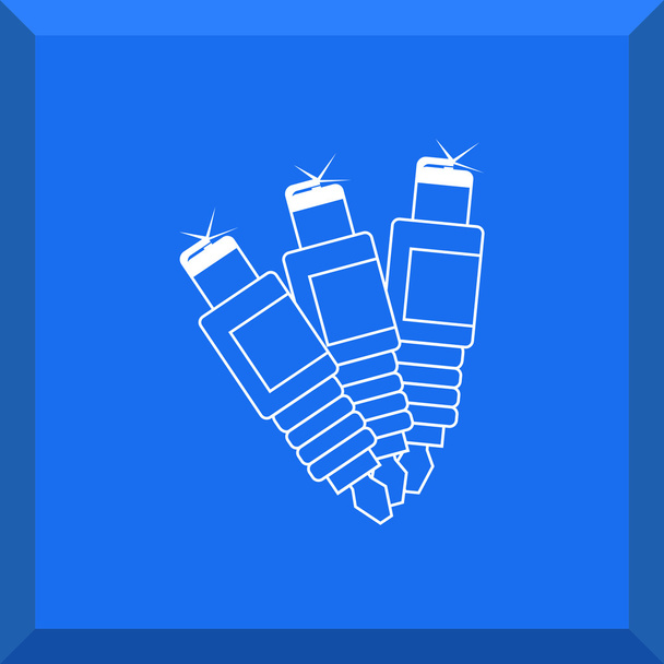 Flat Icon of spark-plug - Vector, Image