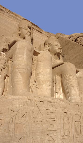 Steinskulpturen in Abu-Simbel-Tempeln in Ägypten - Foto, Bild