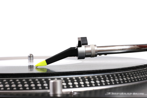 DJ gramofonu igły i płyta winylowa - Zdjęcie, obraz