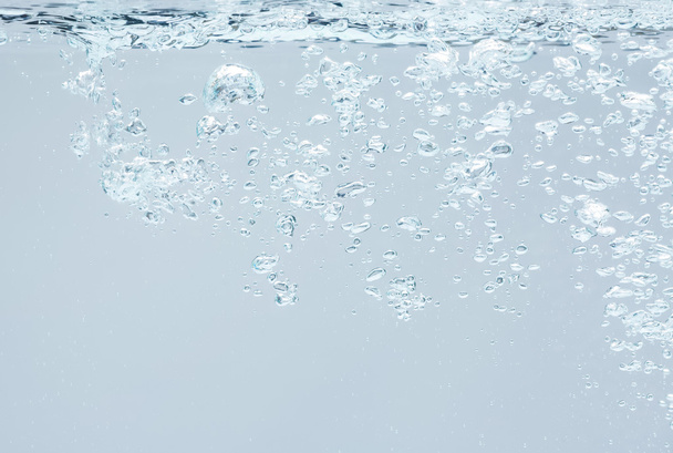 blue bubbles underwater - Φωτογραφία, εικόνα