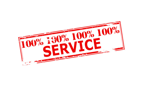Honderd procent service - Vector, afbeelding