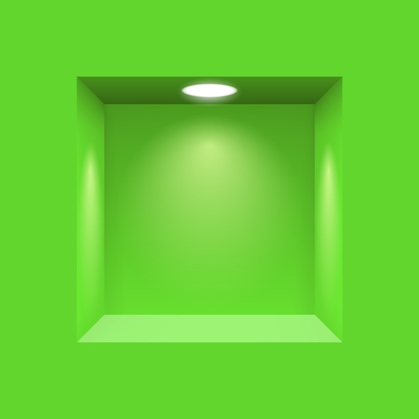 Niche for presentations illuminated - Vector, Image
