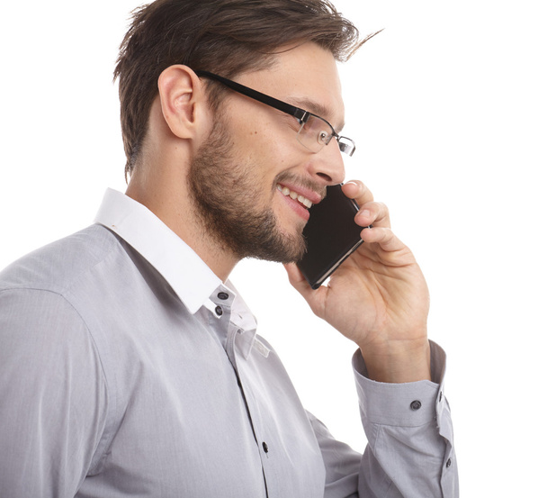 Businessman Talking over Cell Phone - Fotoğraf, Görsel