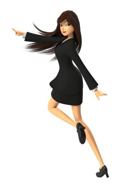 3D-CG бизнесвумен, которые им управляют, указал
 - Фото, изображение