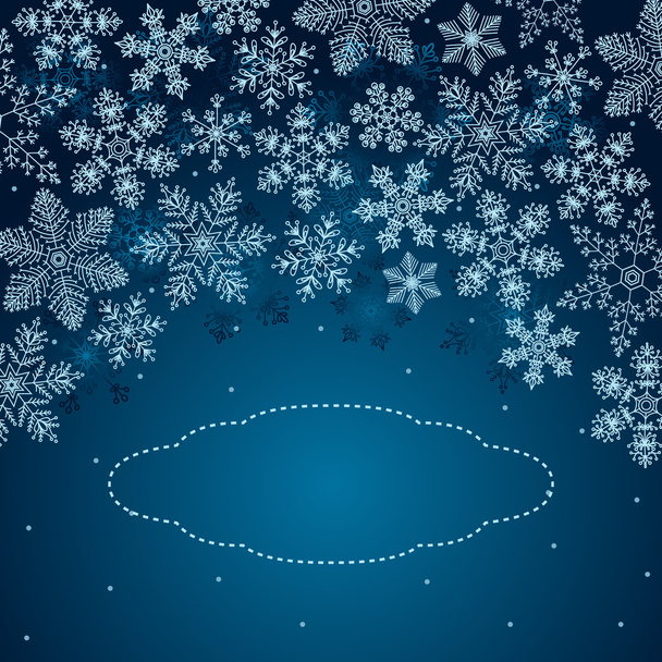 Πανό με νιφάδες χιονιού - Διάνυσμα, εικόνα
